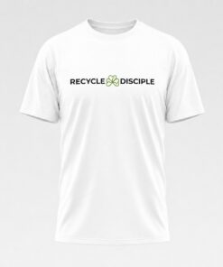 Recycle Disciple white tee, ghost mannequin